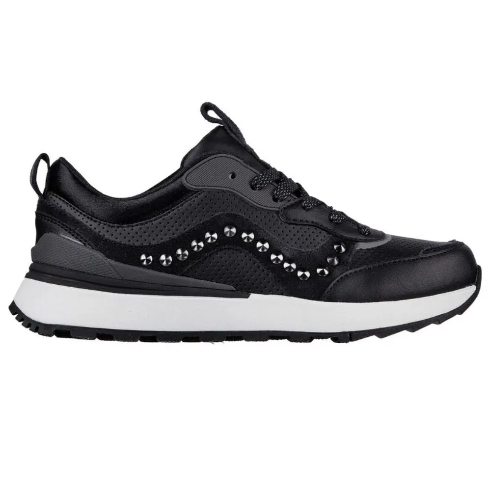 155435 SunnyStreet Leatherette Black Gray Skechers Sneakers