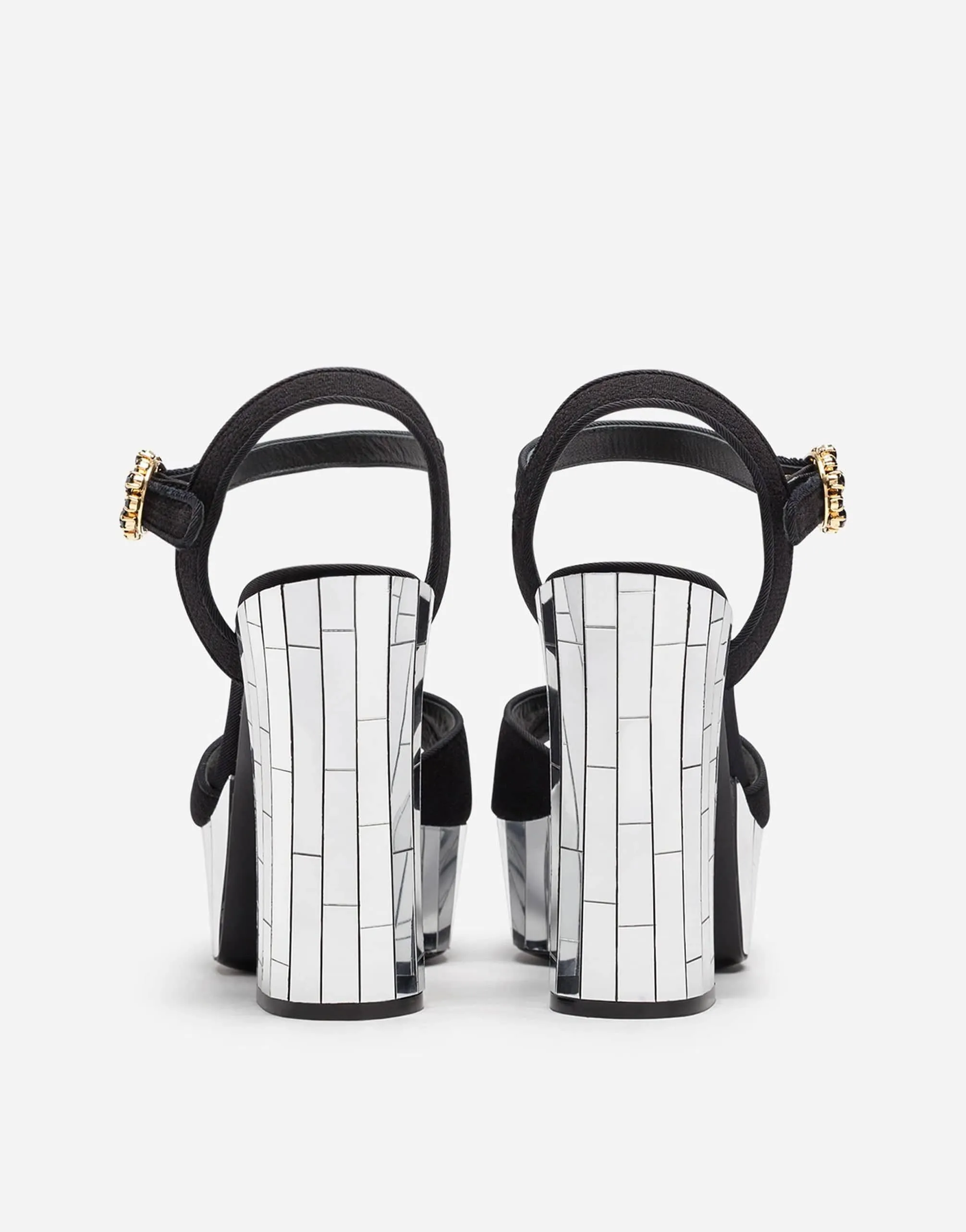 Bellucci Buckled Mirror Platform Sandals