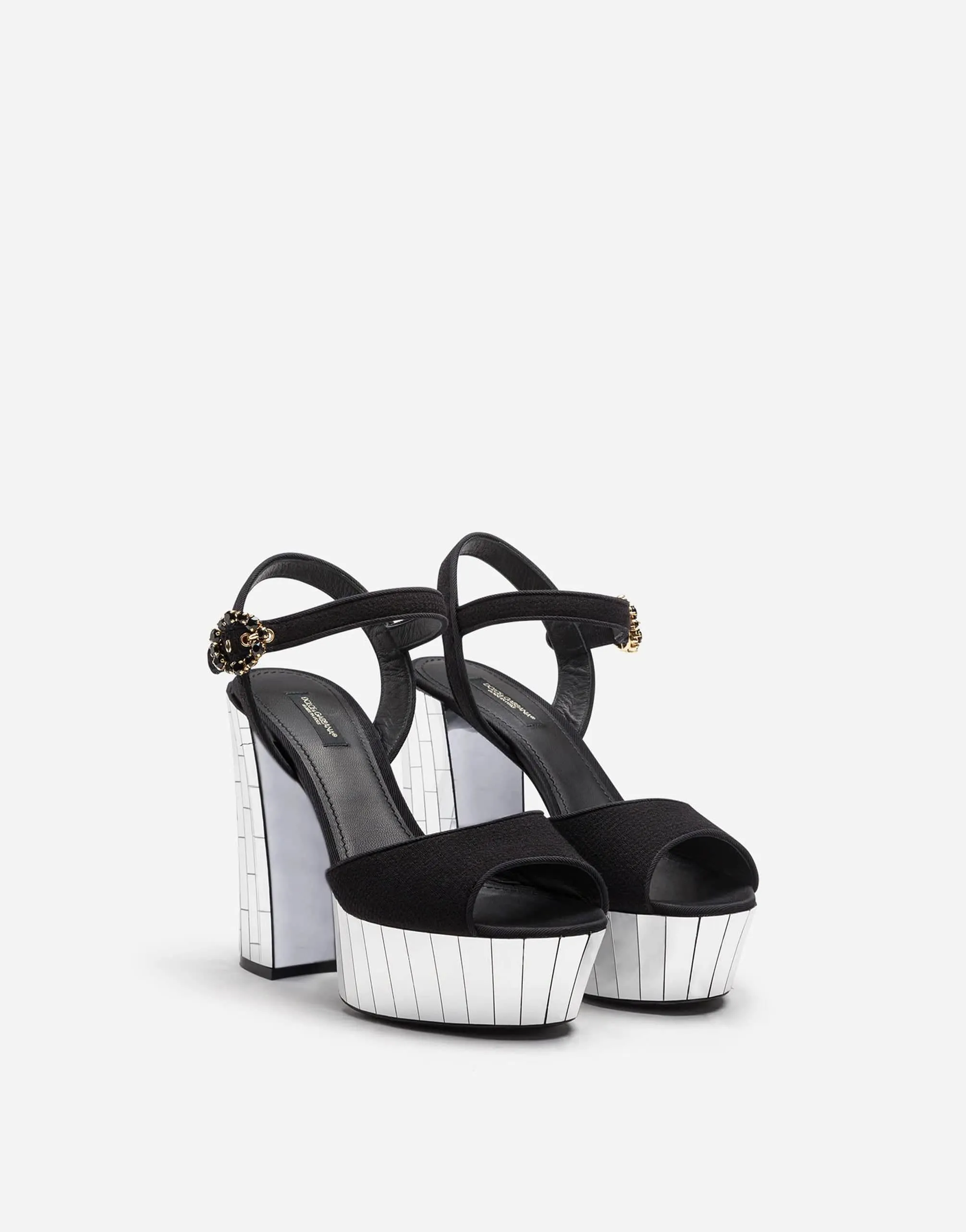 Bellucci Buckled Mirror Platform Sandals
