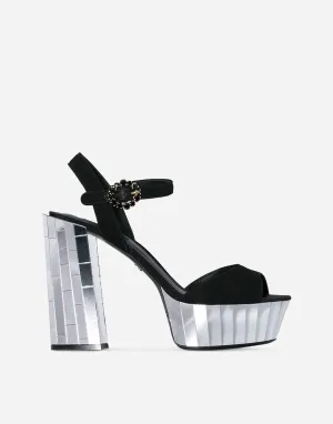 Bellucci Buckled Mirror Platform Sandals