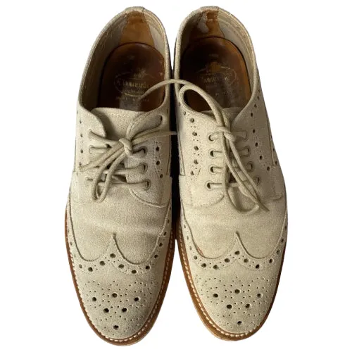 CHURCH’S Keely Beige Suede Perforated Oxford, Size 36.5