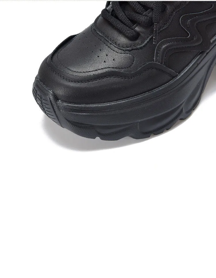 Comfortable Casual Platform Leather Sneakers