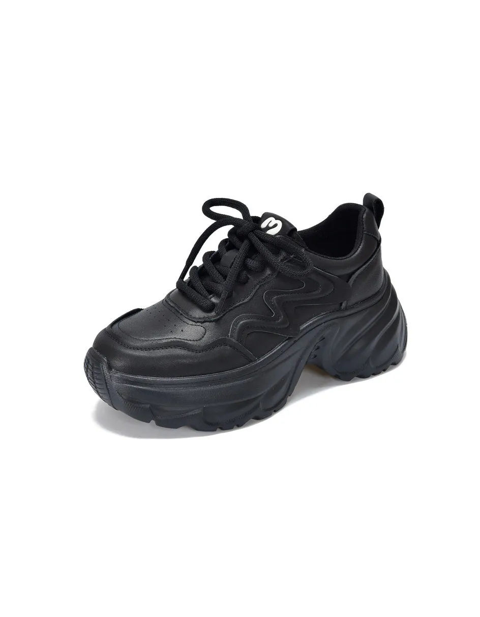 Comfortable Casual Platform Leather Sneakers