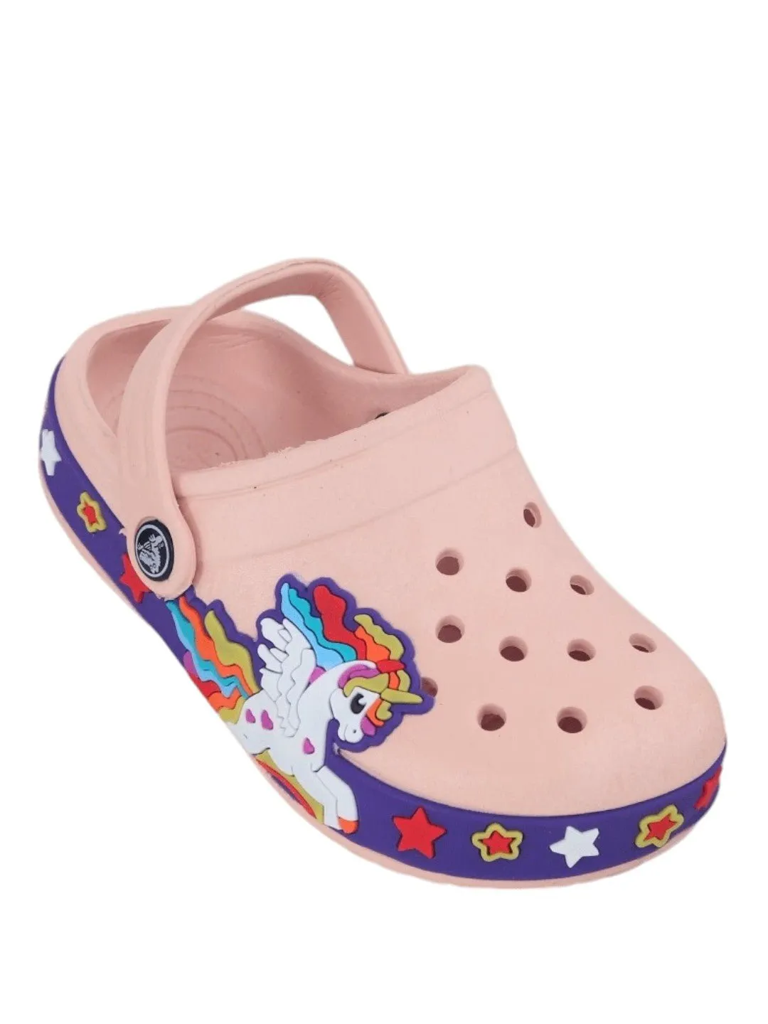 Delightful Peach Unicorn Clogs for Children