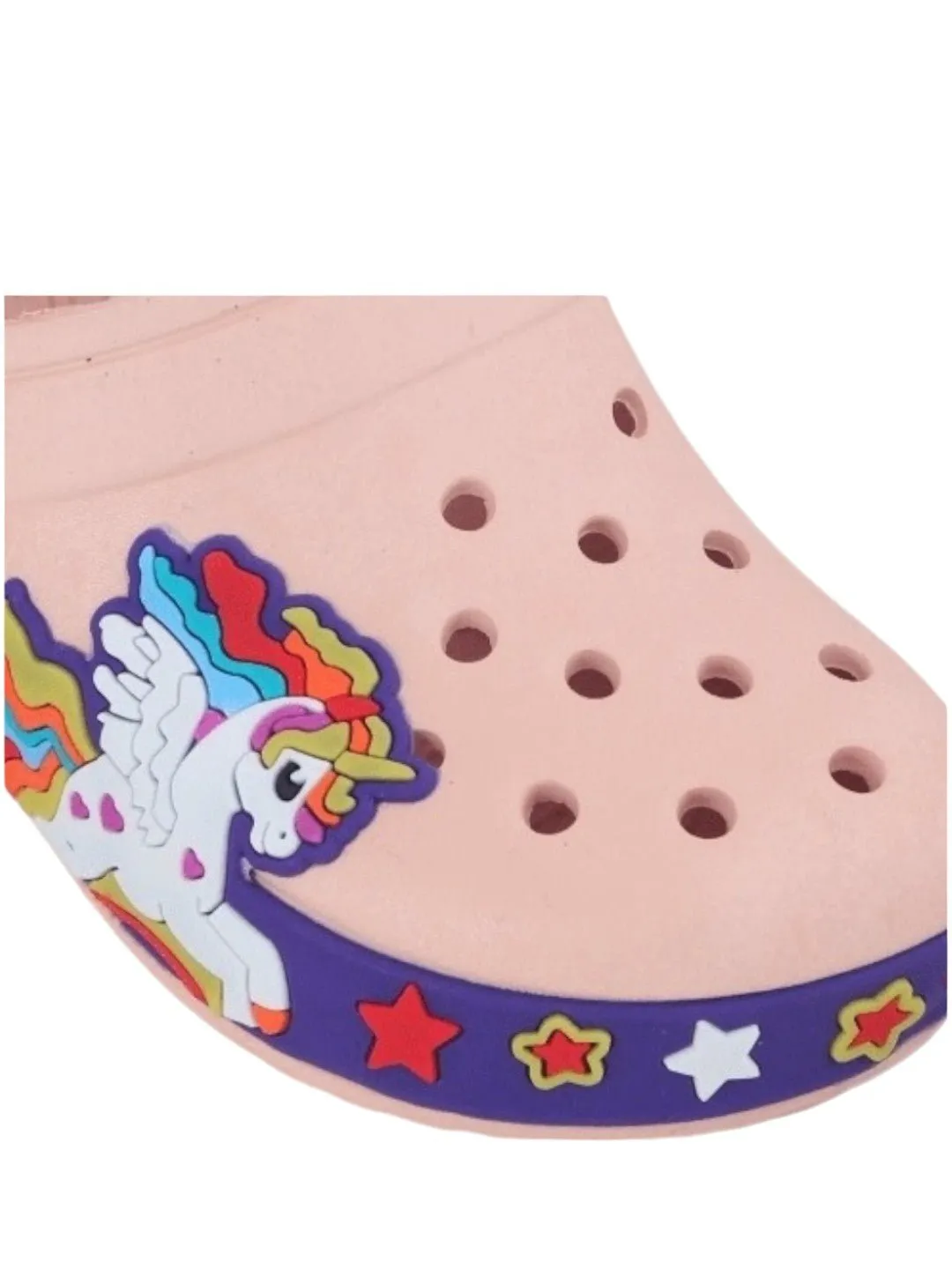 Delightful Peach Unicorn Clogs for Children