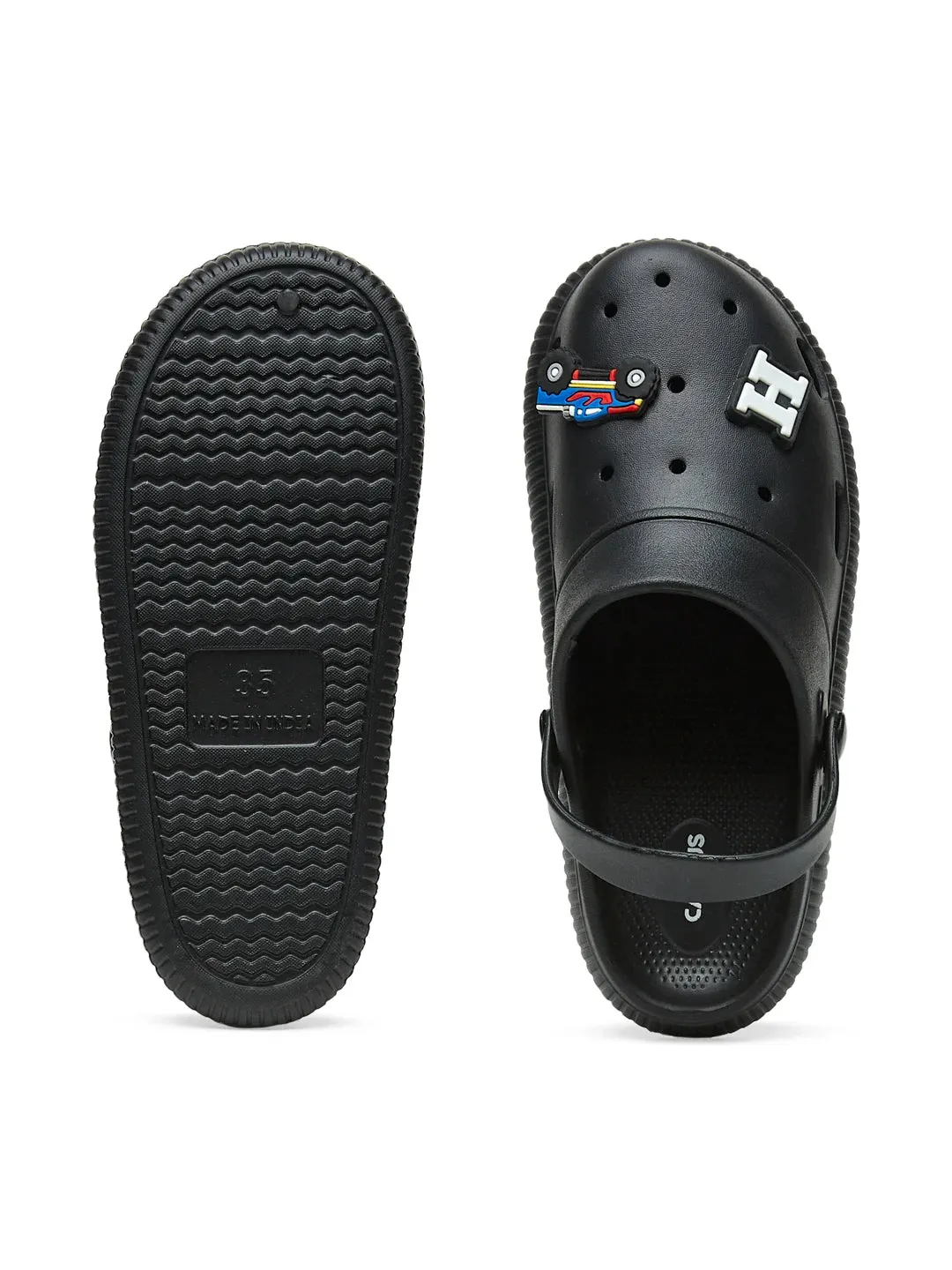 GC-9002C Black Child Clogs