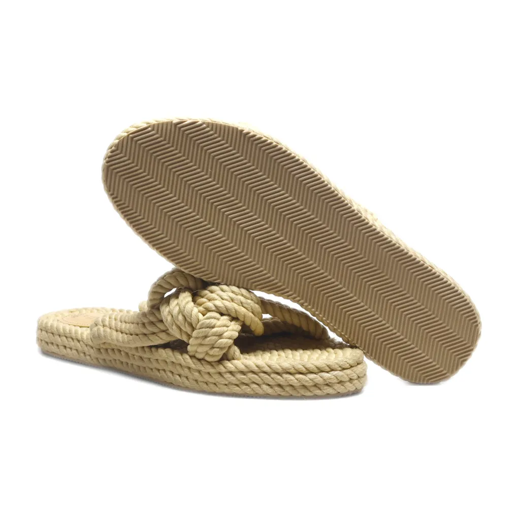 H&M Flat Sandals Micro Fiber Brown Colour For Women