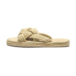 H&M Flat Sandals Micro Fiber Brown Colour For Women