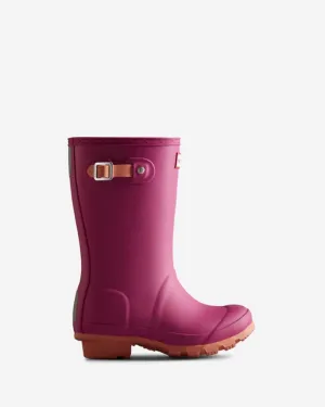 Hunter Kids BIG KIDS ORIGINAL INSULATED BOOT PRISMATIC PINK/ROUGH PINK