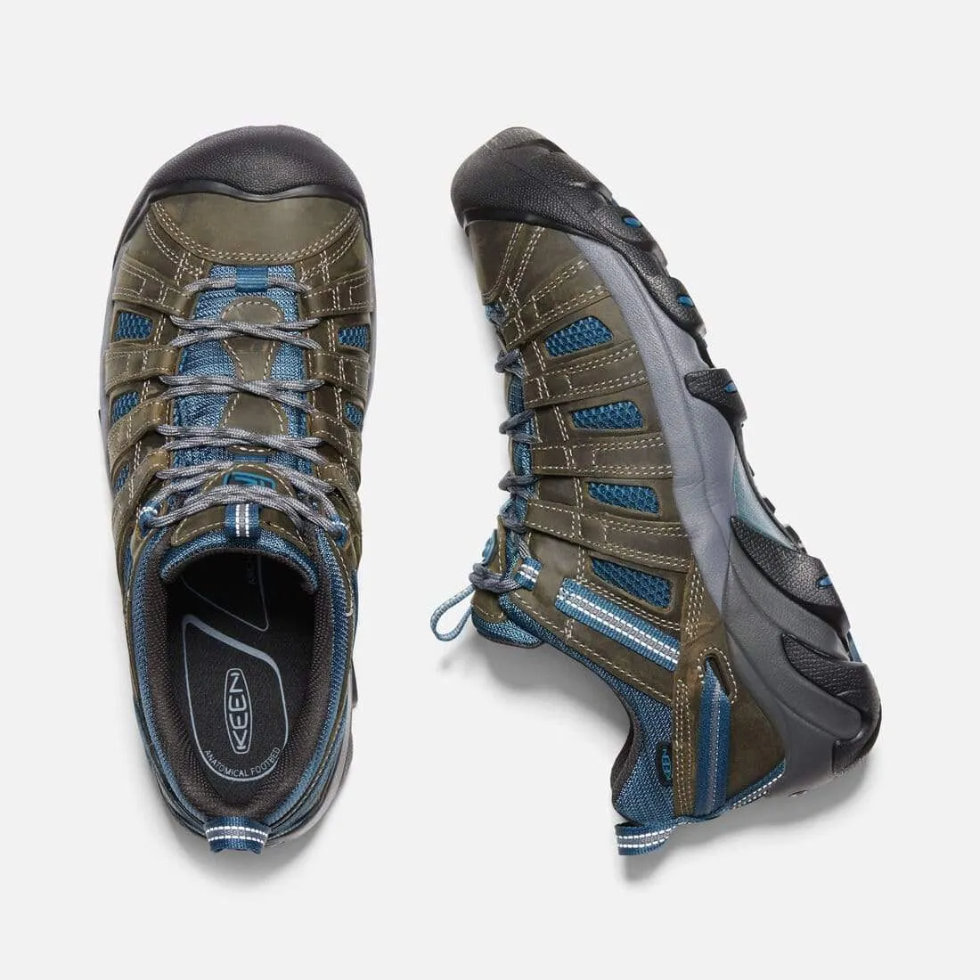 Keen Men's Voyageur Hiking Shoes- Alcatraz/ Legion Blue
