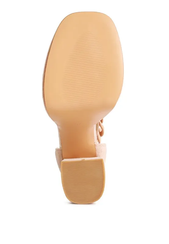 Microfiber Platform High Heel Sandals / Shoes