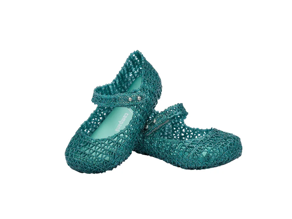 Mini Melissa Campana Papel BB StylIsh Green Sandal
