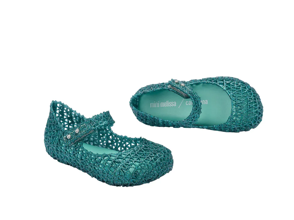 Mini Melissa Campana Papel BB StylIsh Green Sandal