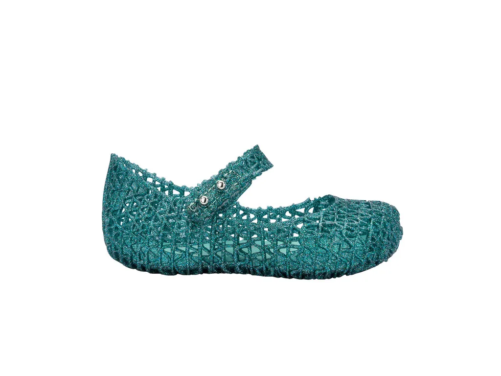 Mini Melissa Campana Papel BB StylIsh Green Sandal