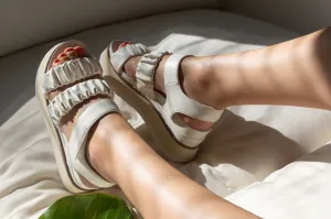 NAKED FEET - SENSOR in CHAMOIS Platform Sandals