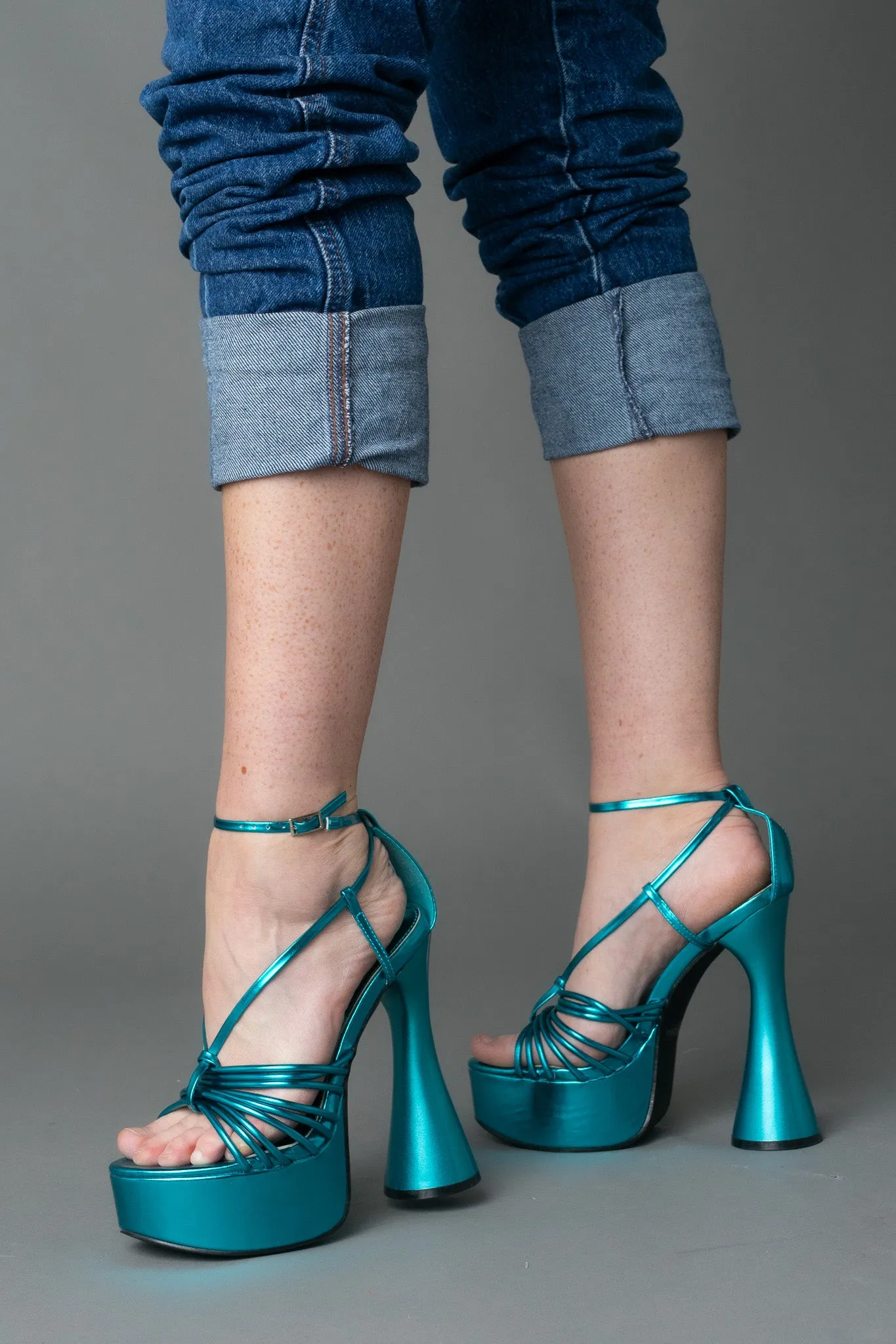 Nina Strappy Round Platform Heel