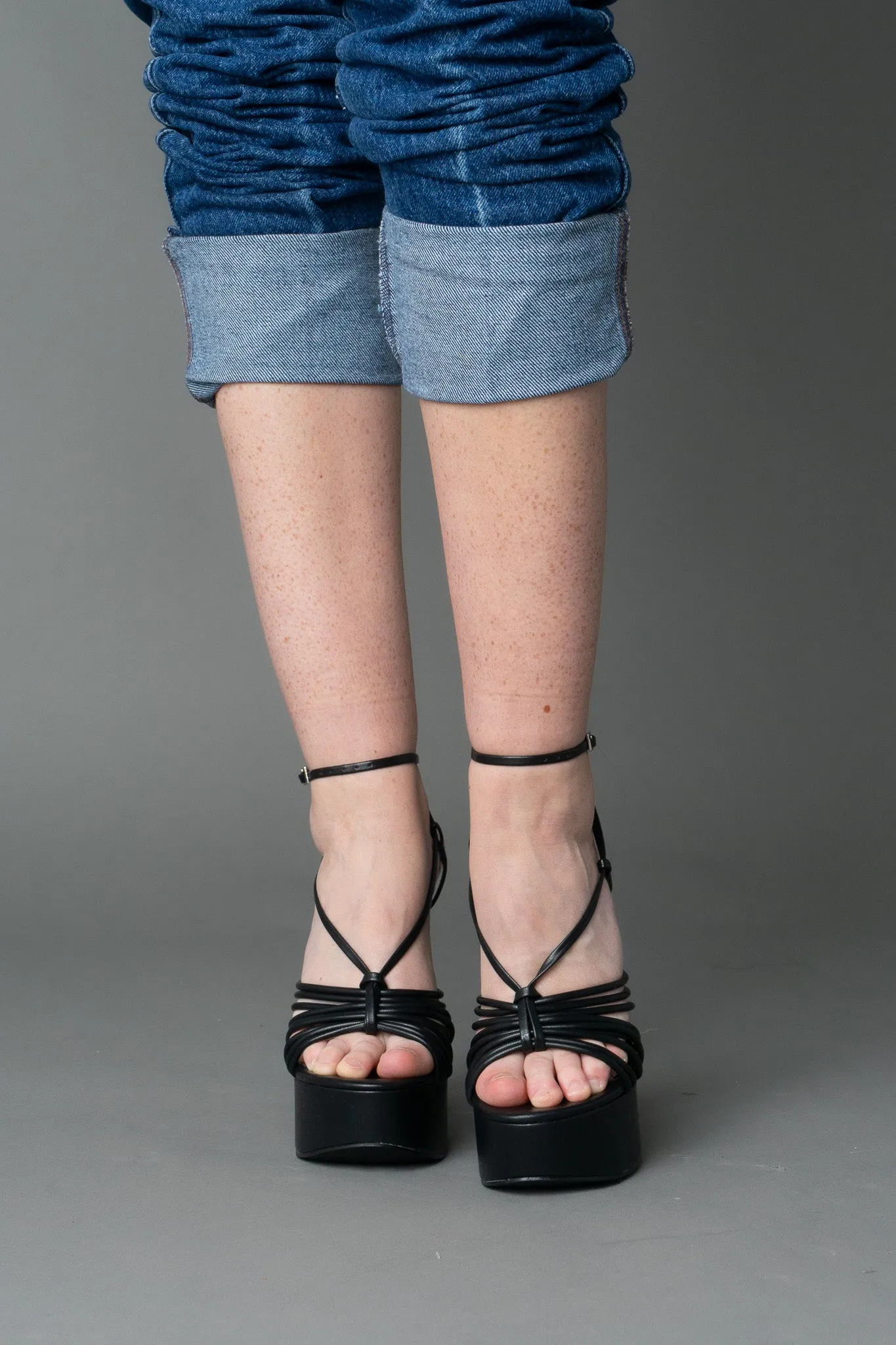 Nina Strappy Round Platform Heel