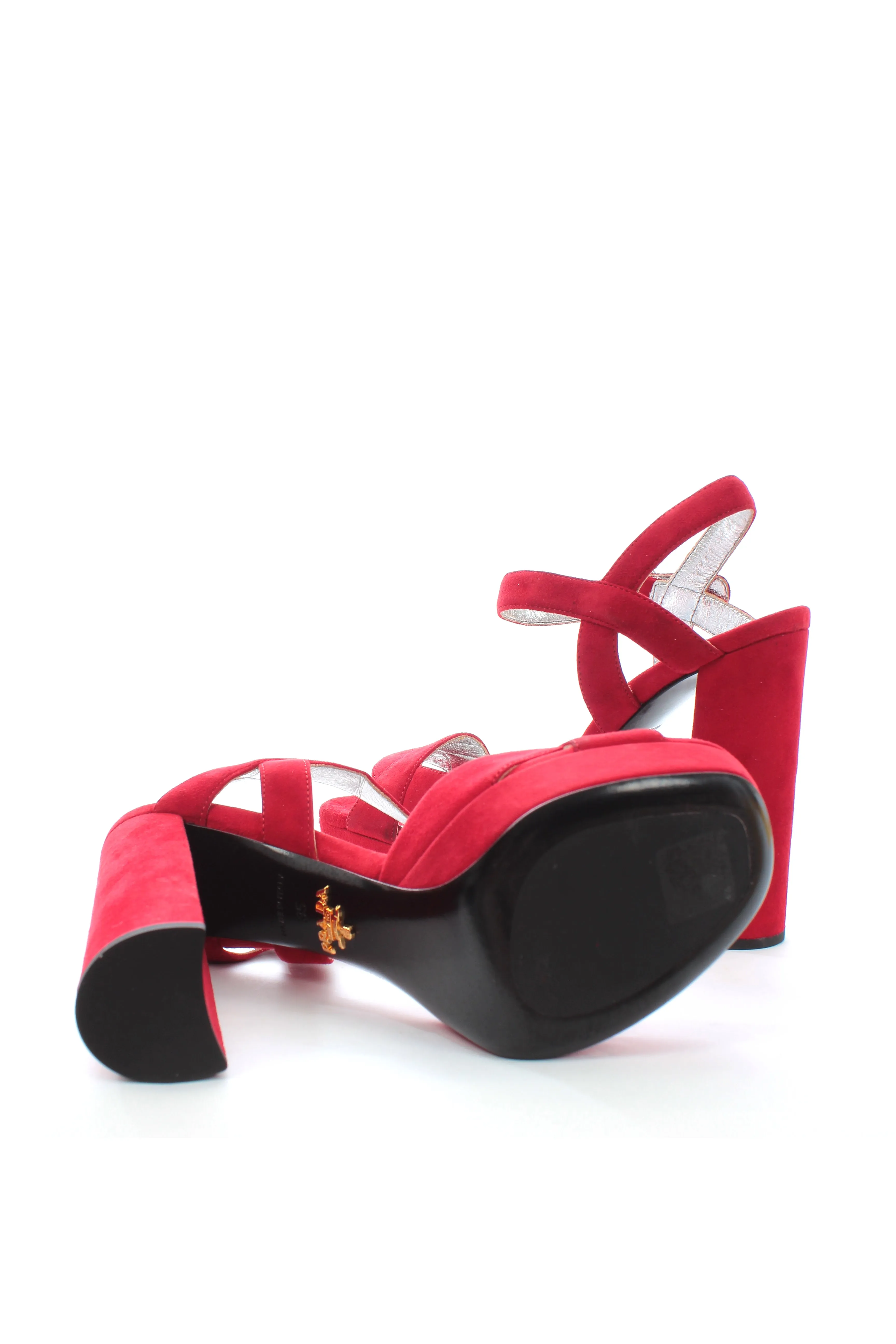 Prada Suede Platform Sandals