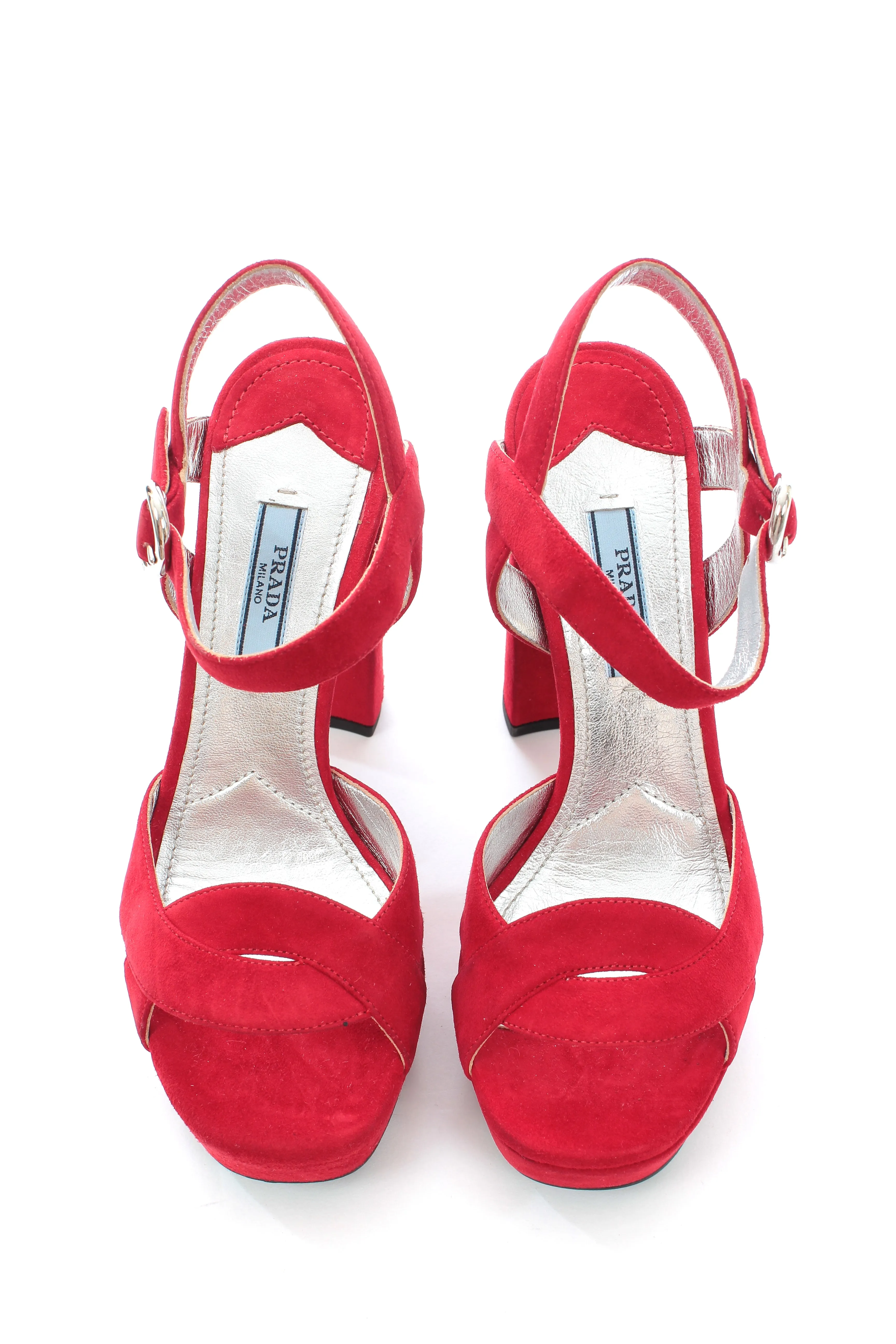 Prada Suede Platform Sandals