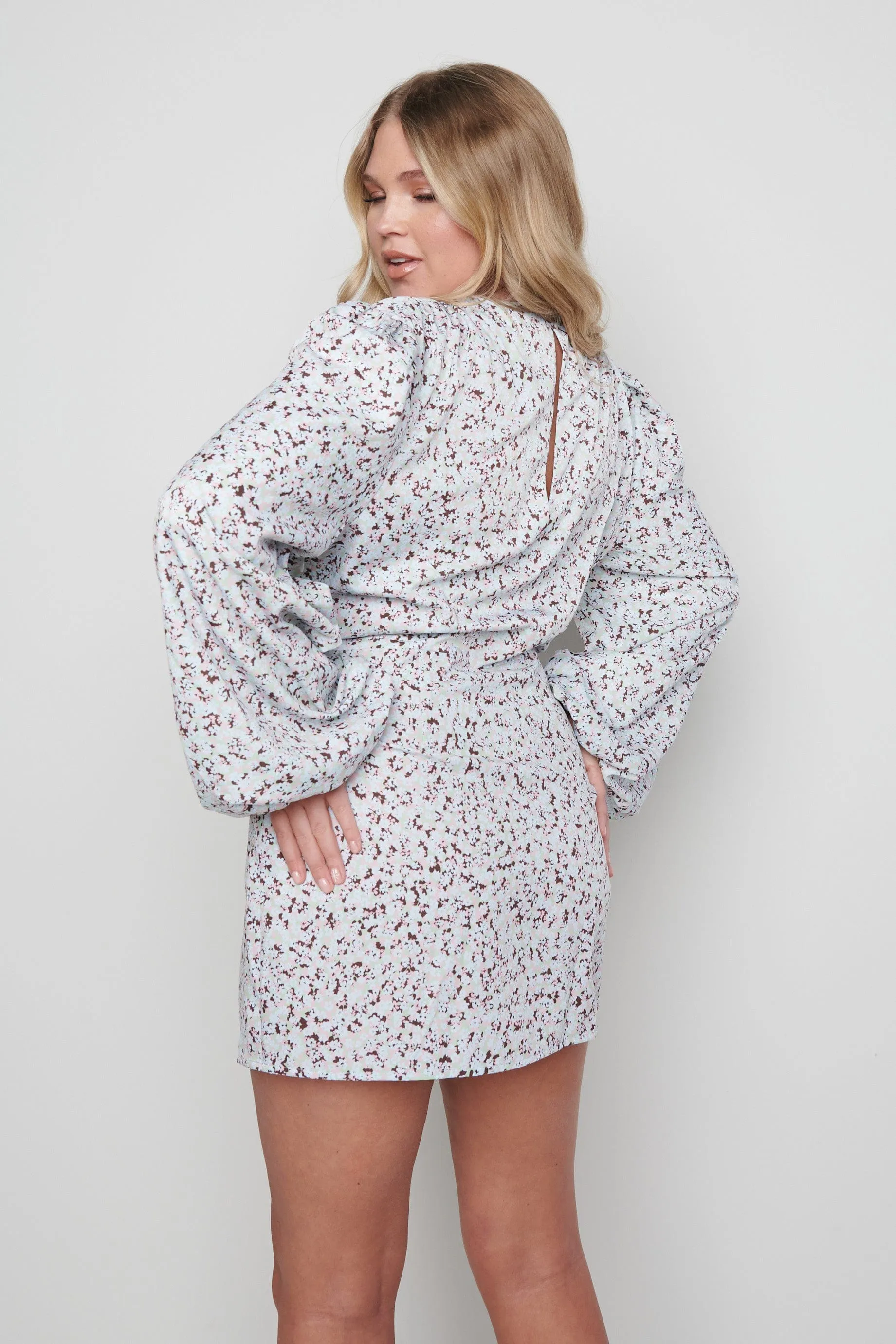 Rachel Pleated Mini Dress - Floral