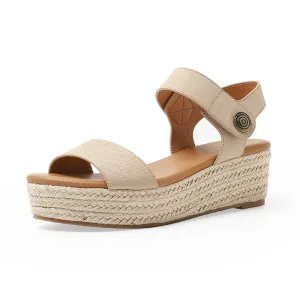 SIKETU | Platform Straw Ankle Strap Sandals