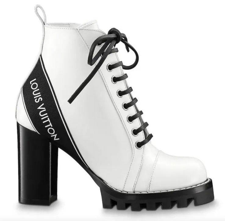 'Star Trail' Logo Ankle Boots - White or Black