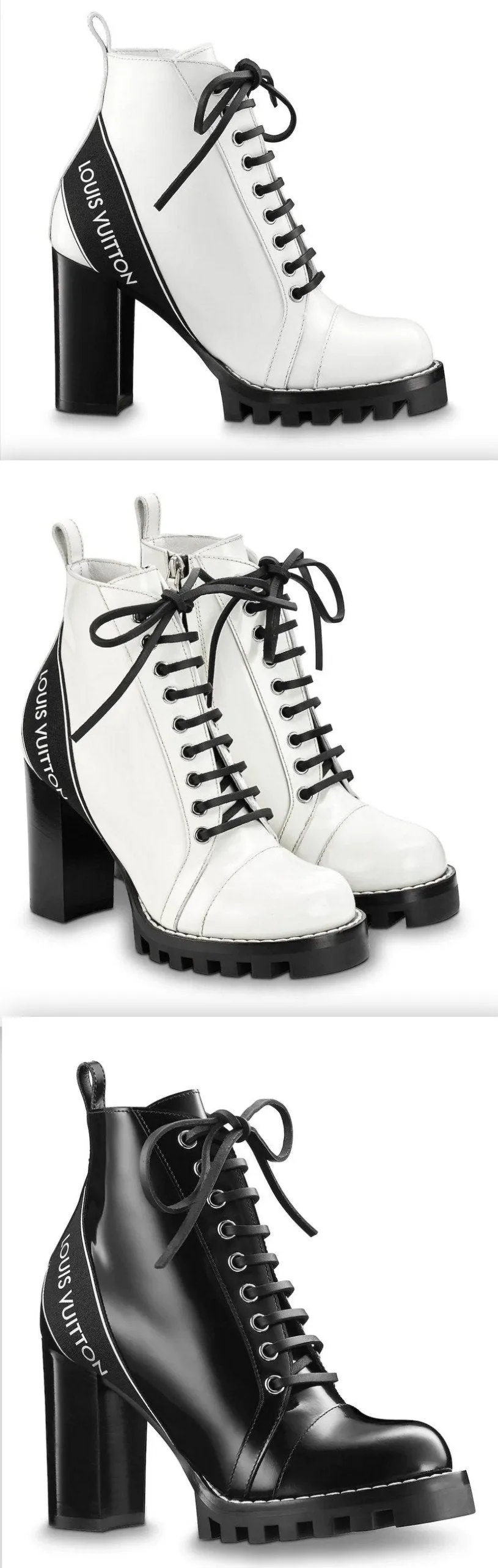 'Star Trail' Logo Ankle Boots - White or Black