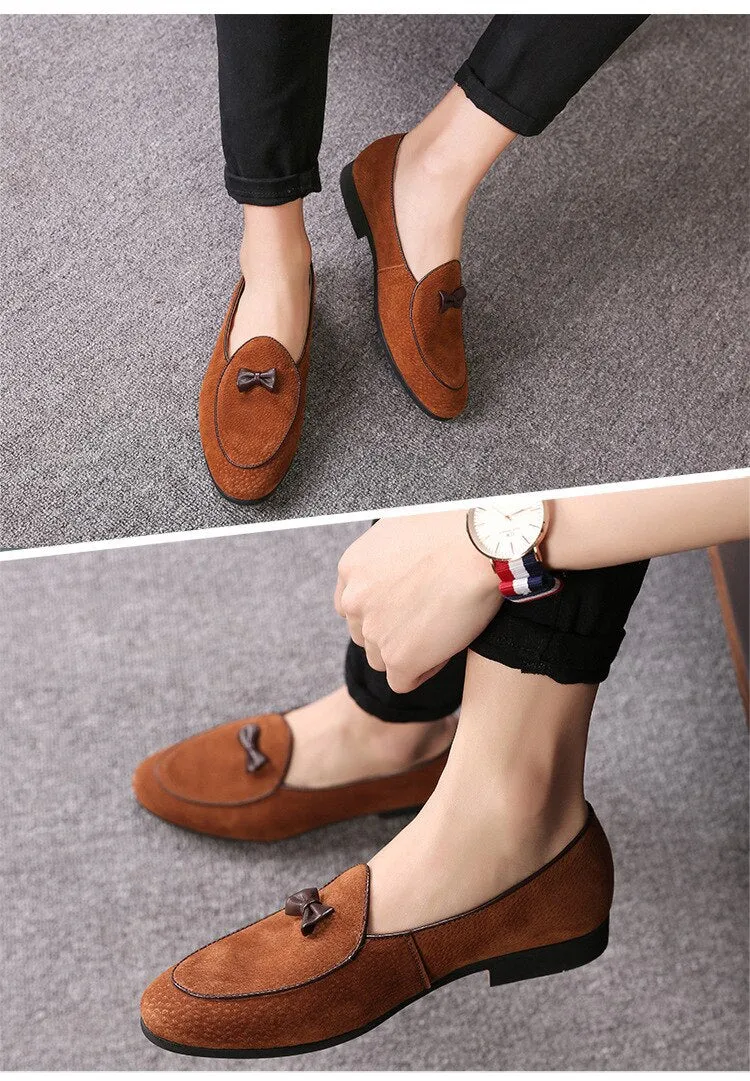 Suede Leather Men's Fashion Slip On Loafer Shoes