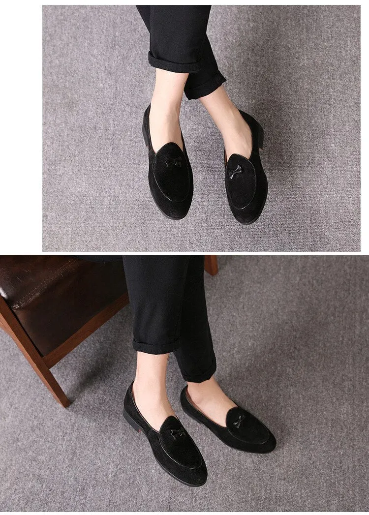 Suede Leather Men's Fashion Slip On Loafer Shoes