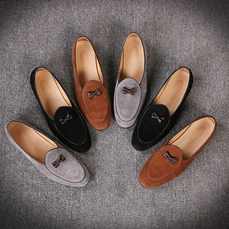 Suede Leather Men's Fashion Slip On Loafer Shoes