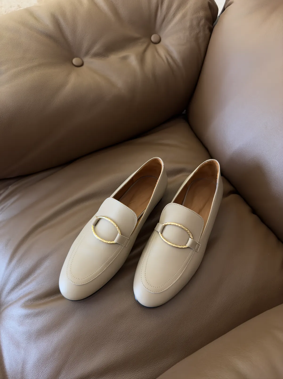 Taupe Tomboy Chic Loafers