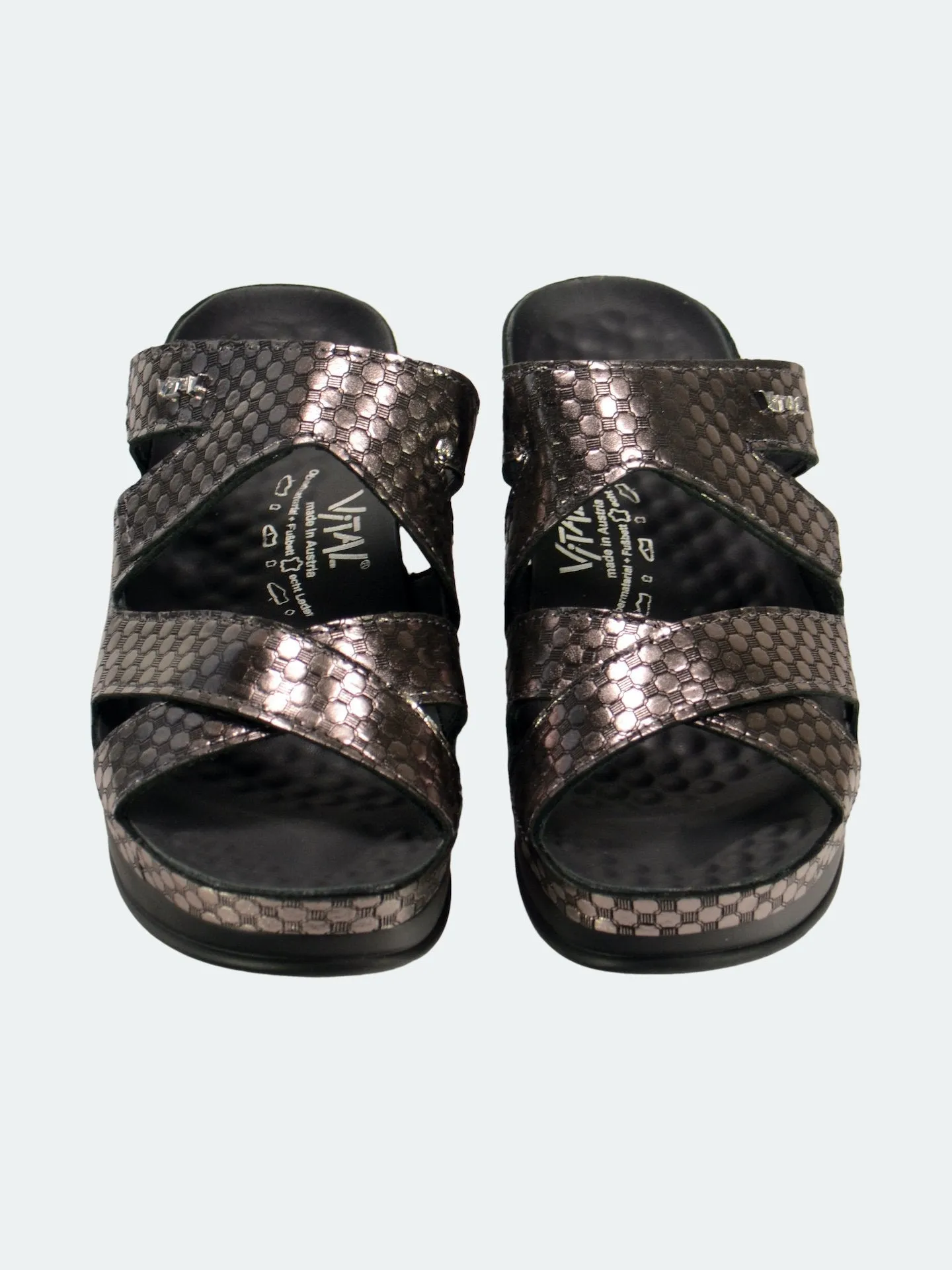 Vital Hexagon Platform Leather Sandals