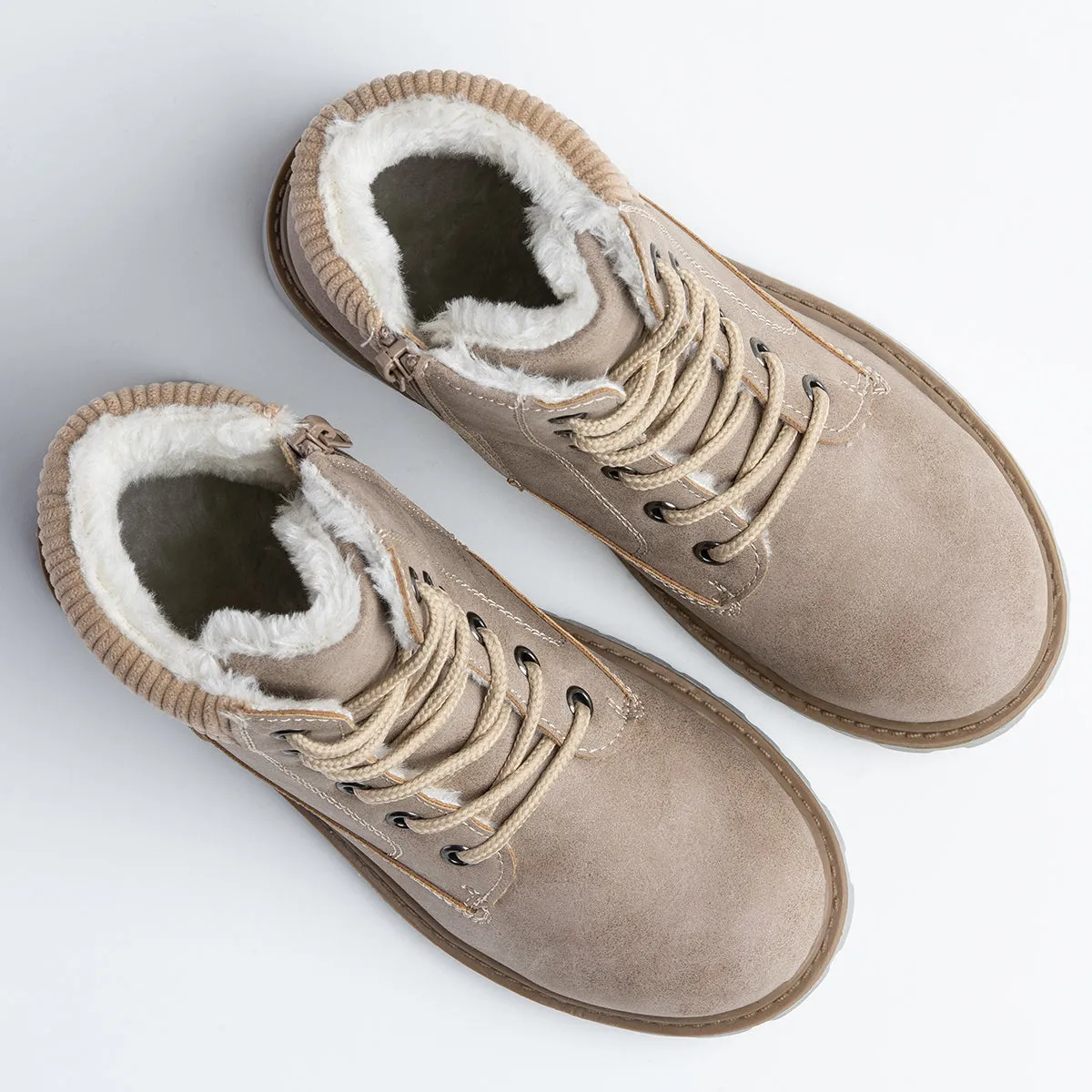 Wojtyłko Boys' Beige Insulated Ankle Boots | 5Z21022-BE