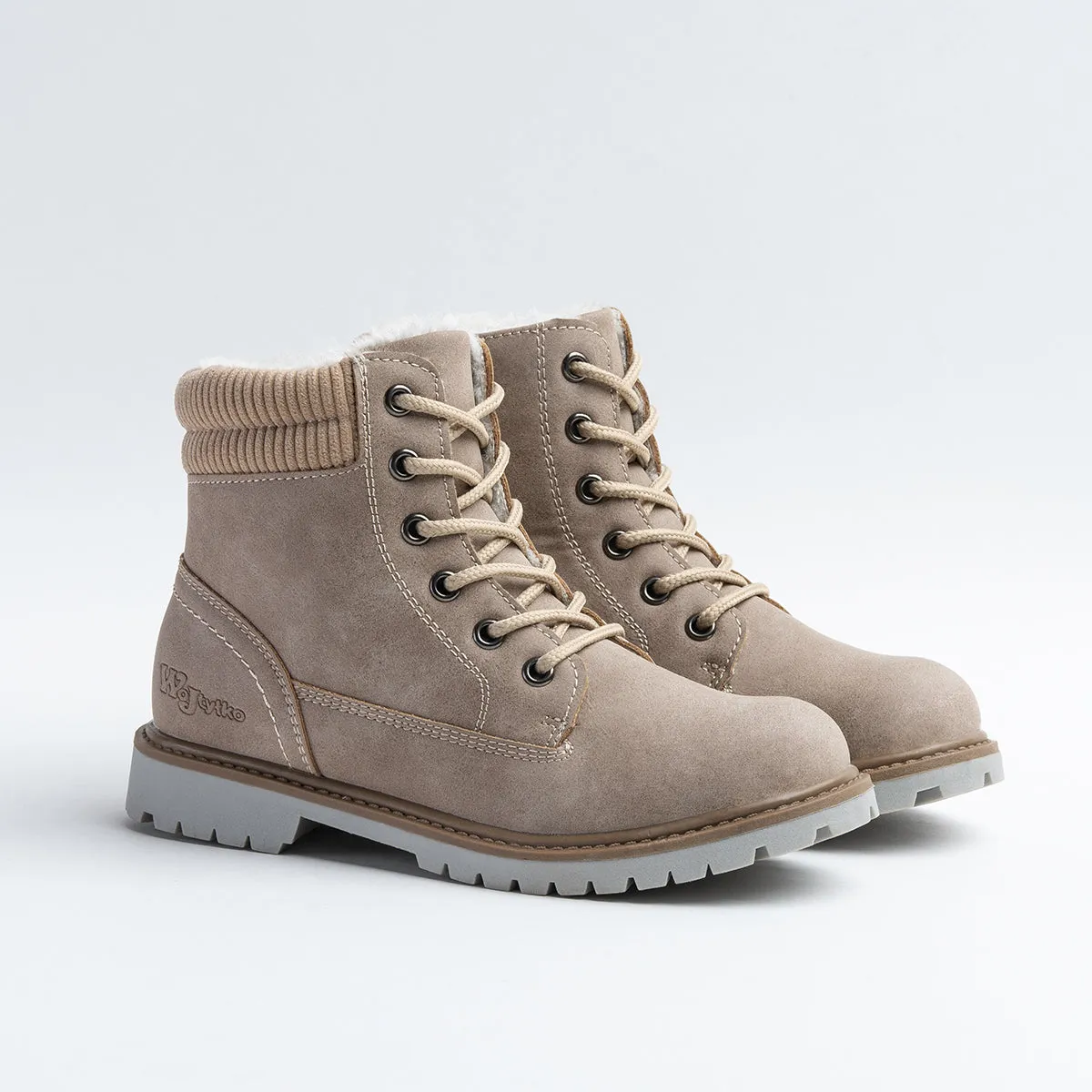 Wojtyłko Boys' Beige Insulated Ankle Boots | 5Z21022-BE