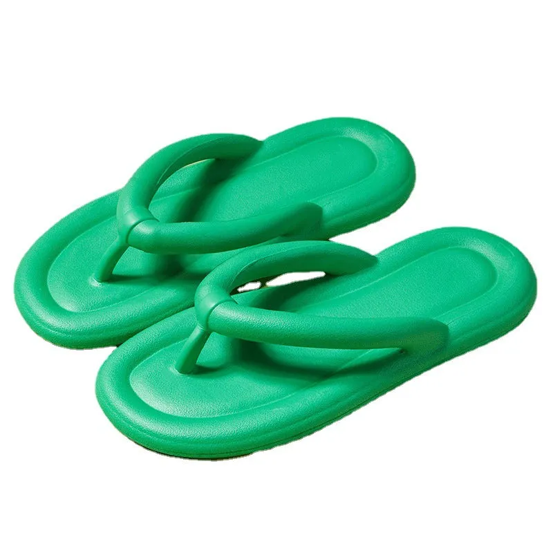 Women's cushioned platform flip flops cloud soft flip flops for beach candy color